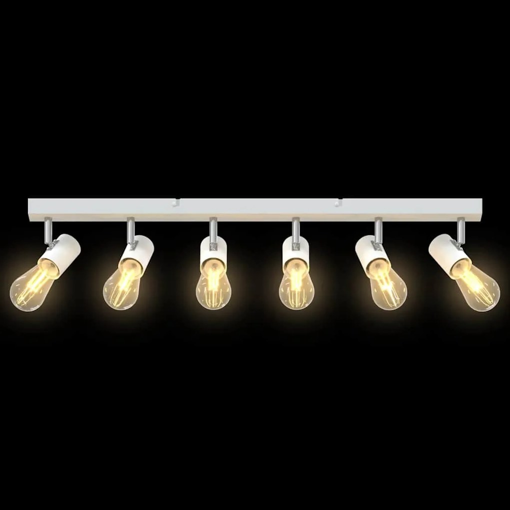Spotlight de Teto 6 Vias Ajustáveis Branco E27