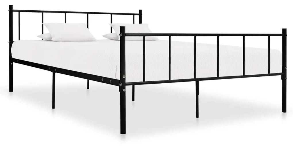 vidaXL Estrutura de cama 180x200 cm metal preto