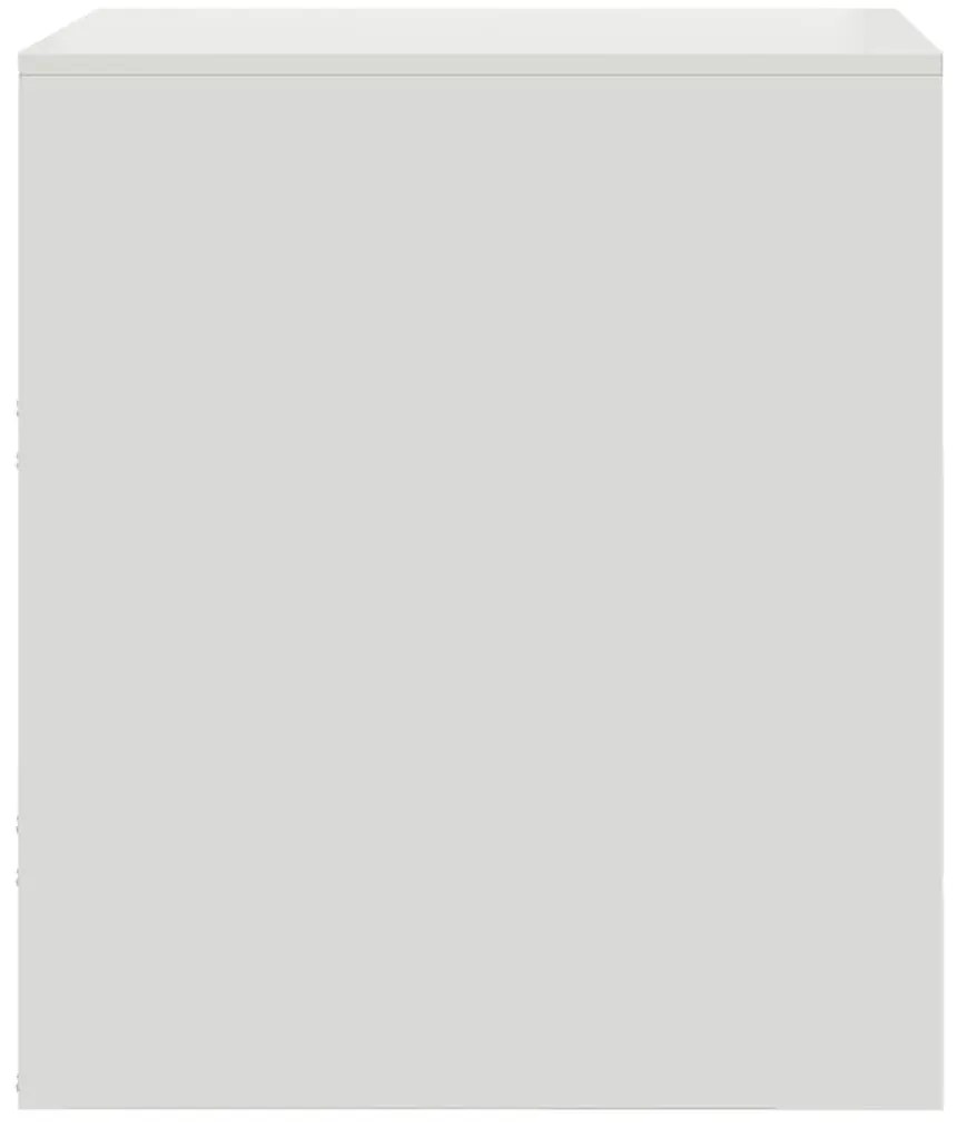 Mesas de cabeceira 2 pcs 34,5x39x44 cm aço branco