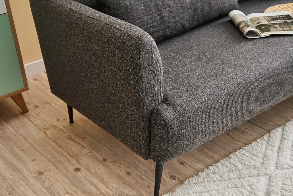 Sofá de 3 Lugares Revos – Antracite – 200 cm x 80 cm x 100 cm