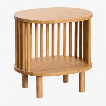 Mesinha De Cabeceira 40x35 Cm Em Bambu Connery Natural - Sklum