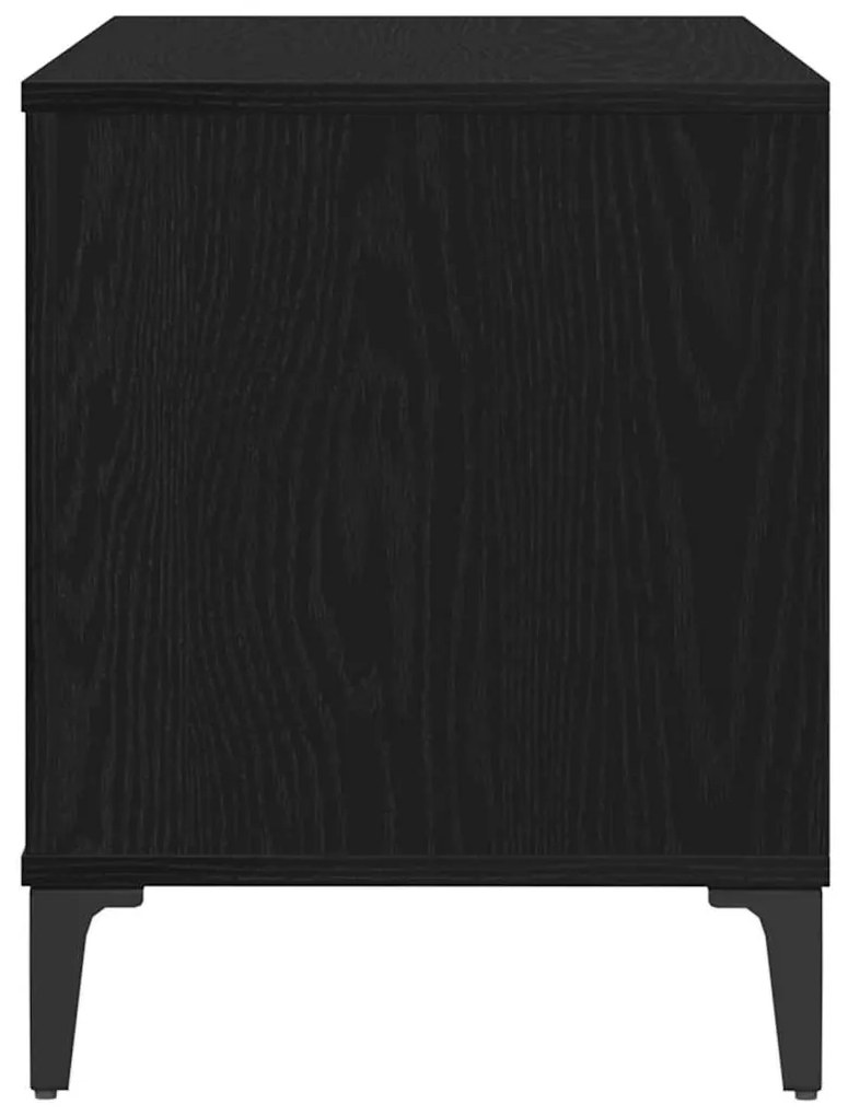 Armário de Carvalho Preto - 100x38x48 cm Feito em Madeira Engenharia