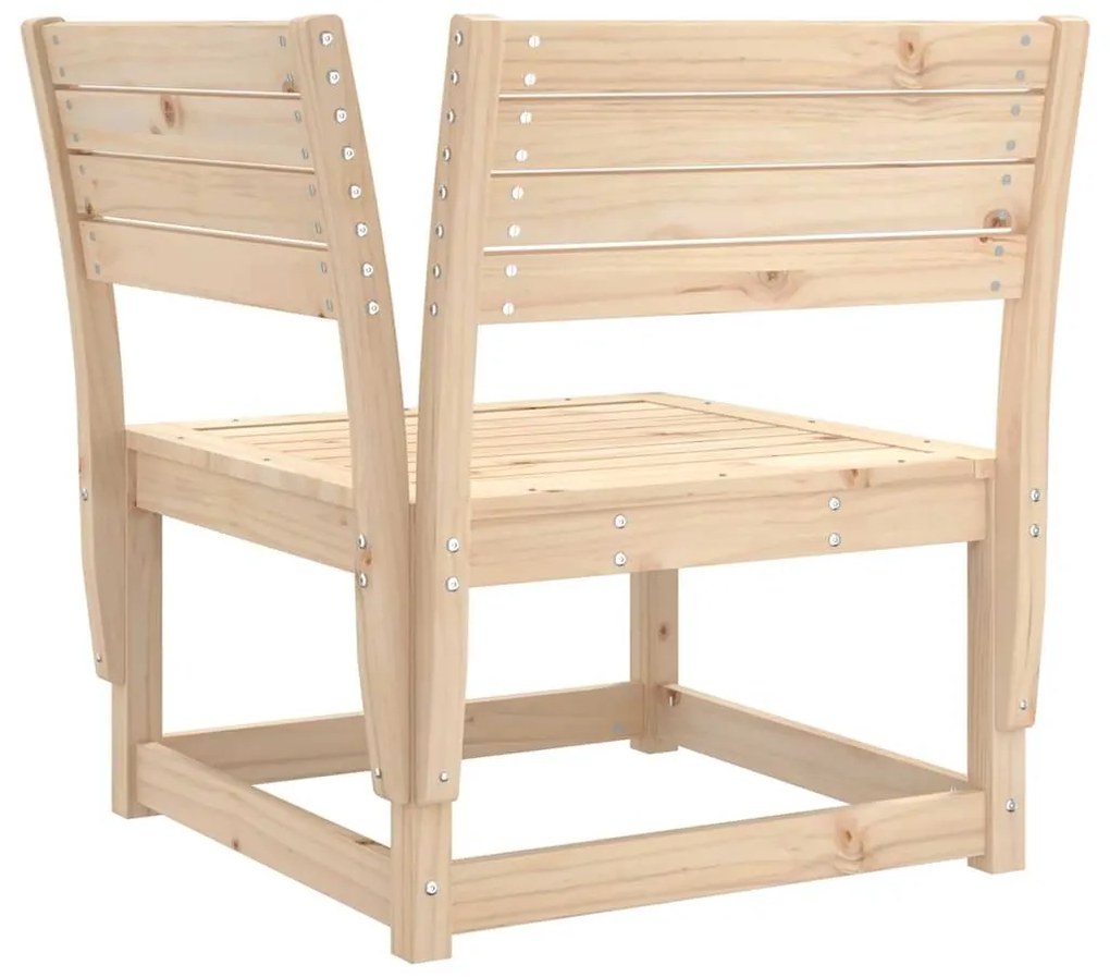 6 pcs conjunto sofás de jardim madeira de pinho maciça
