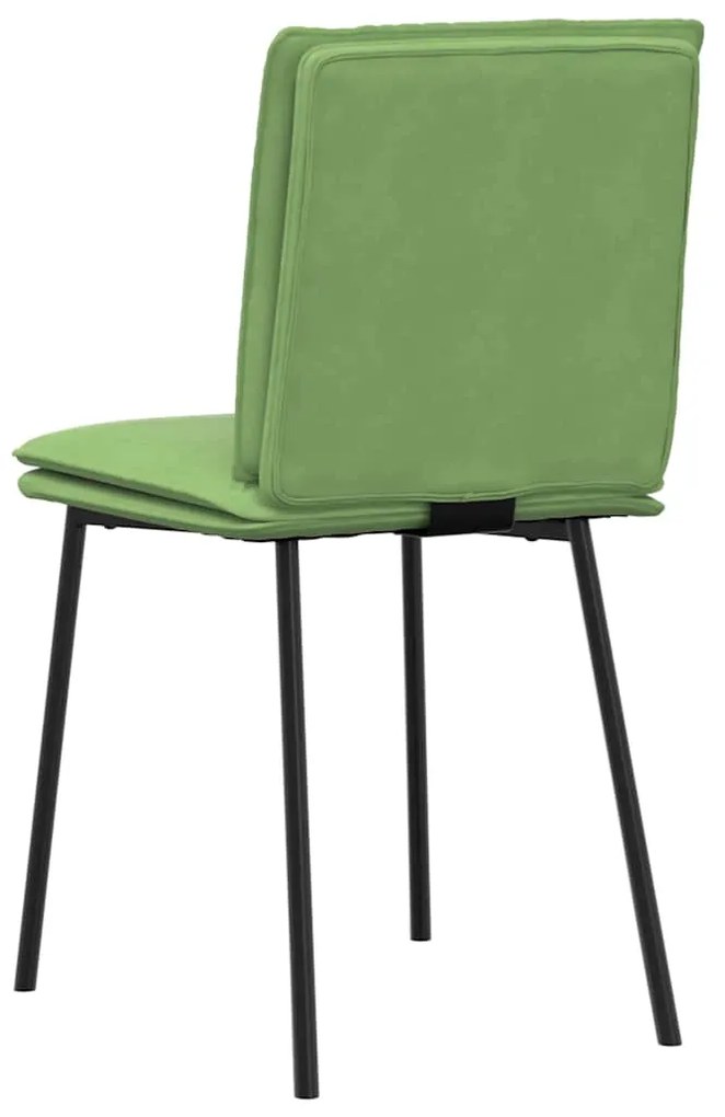 Cadeiras de jantar 2 pcs veludo verde-claro