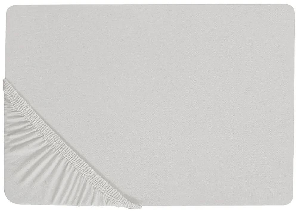 Lençol-capa em algodão cinzento claro 140 x 200 cm JANBU Beliani