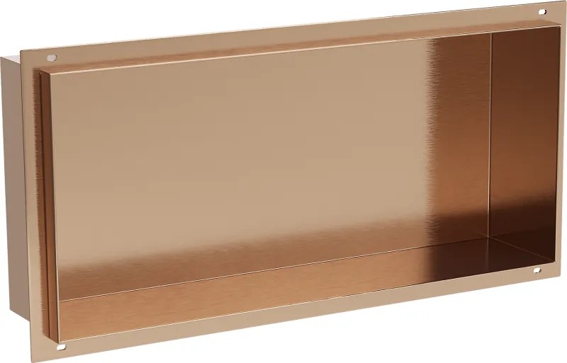 Mexen X-Wall-NR prateleira embutida sem flange 45 x 20 cm, cobre escovado - 19C1452010