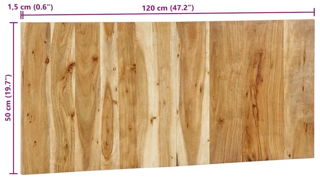 Cabeceira 120 cm Madeira maciça de Acácia