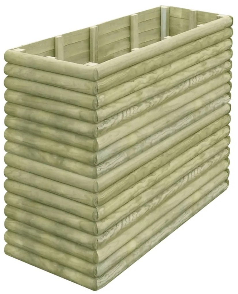vidaXL Canteiro elevado p/ jardim 150x56x96 cm pinho impregnado 19mm