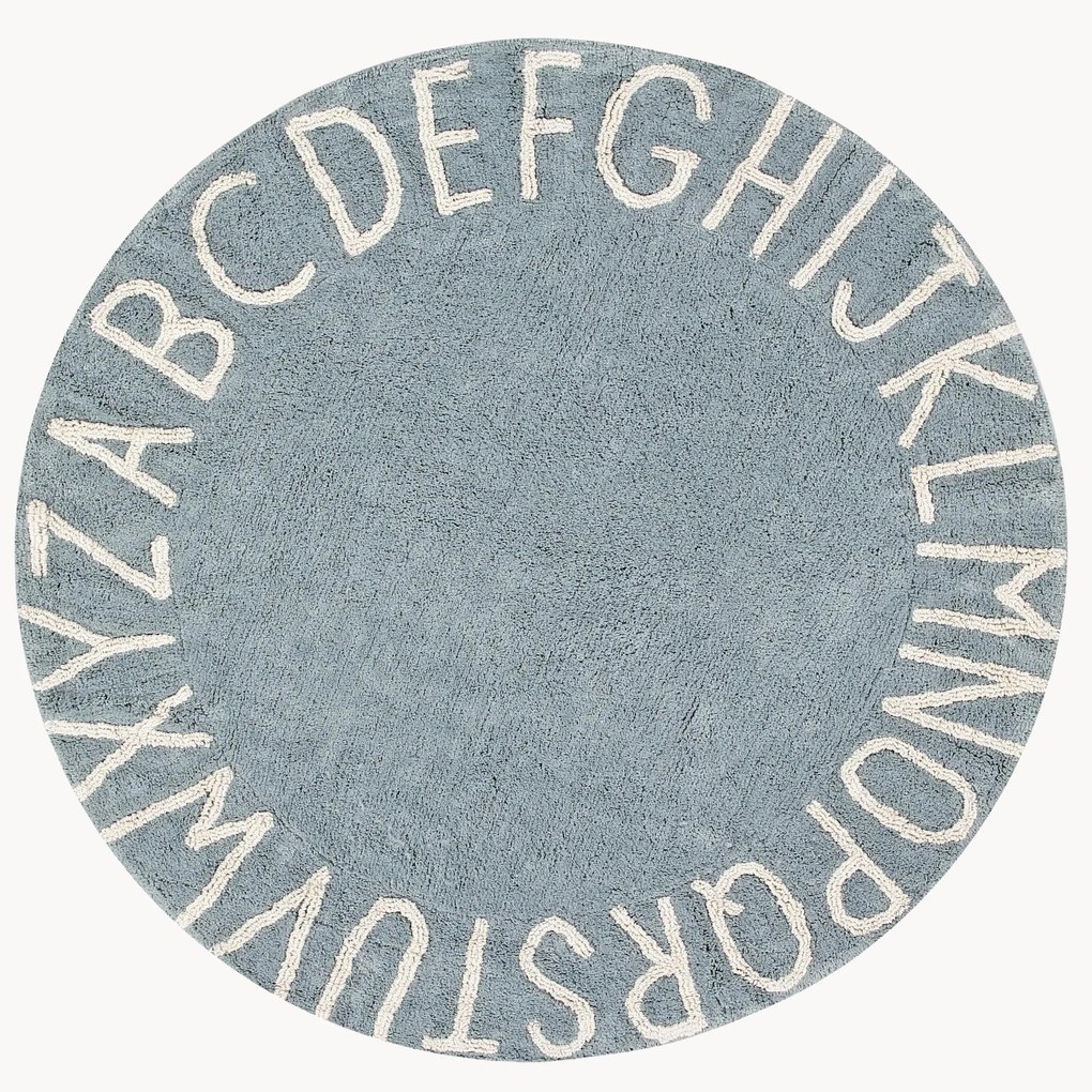 Tapete redondo infantil com design de letras ABC
