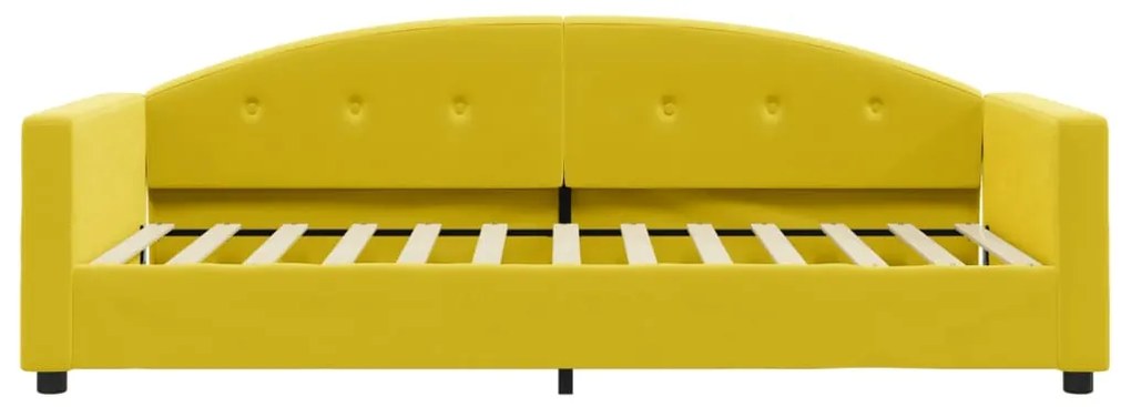 Sofá-cama 90x200 cm veludo amarelo