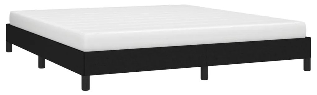 Estrutura de cama sem colchão 160x200 cm tecido preto