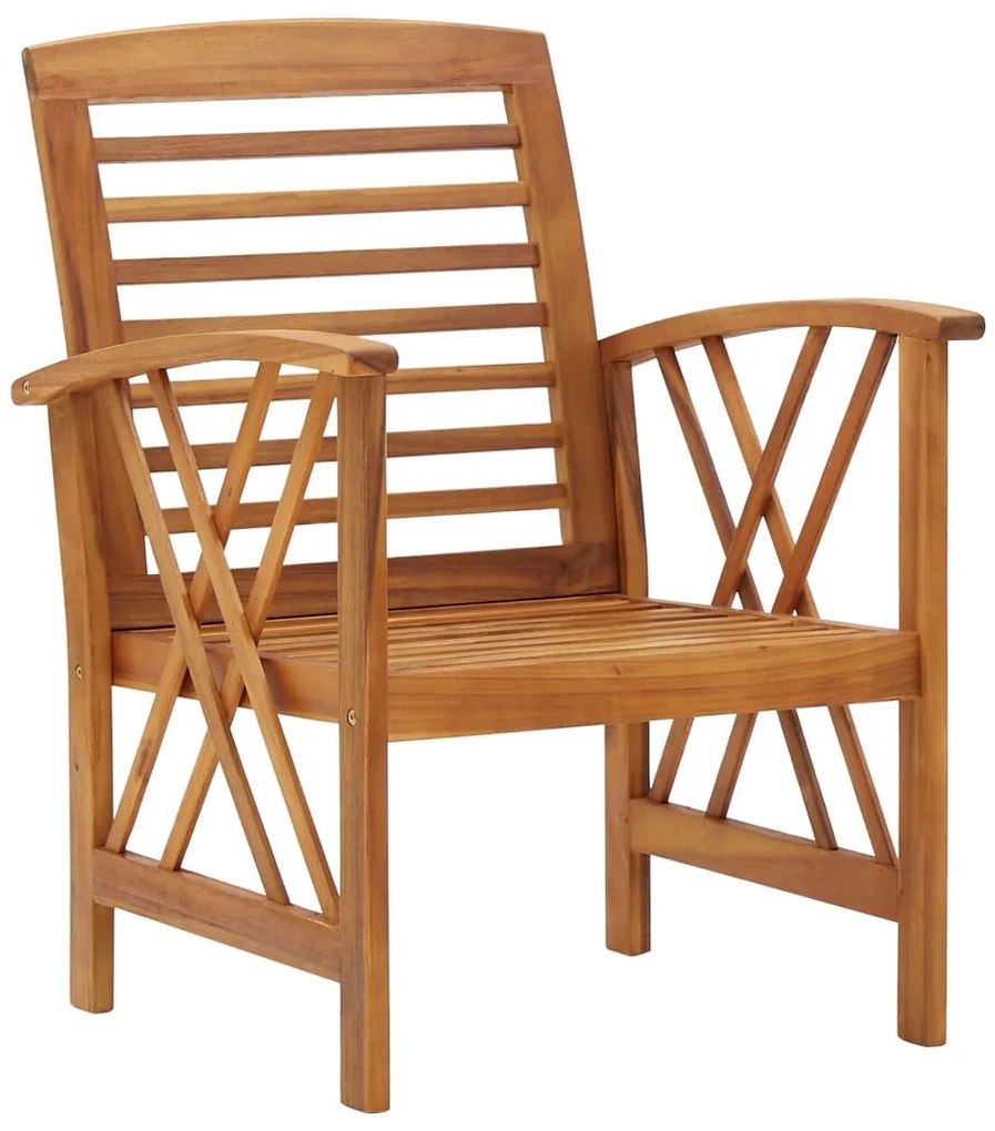 5 pcs conjunto lounge de jardim madeira de acácia maciça