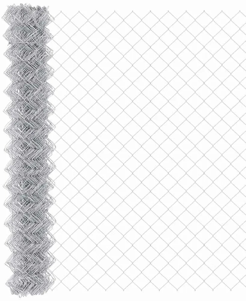 Cerca de Cadeia com 20 Postes U Prata 1.5x10 m Aço