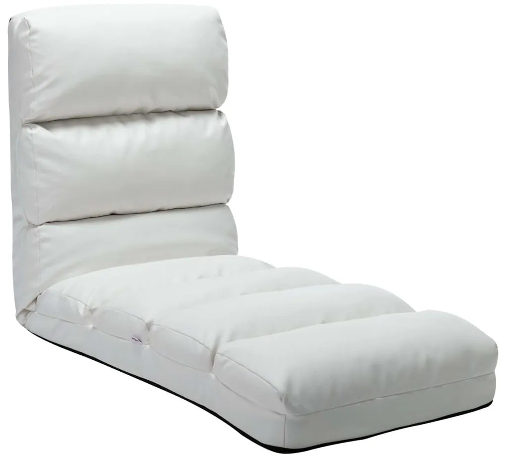 vidaXL Colchão dobrável couro artificial branco