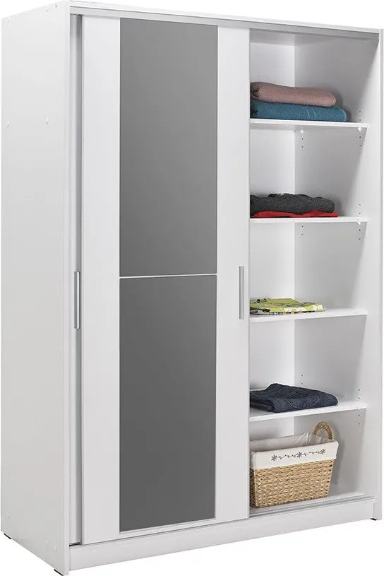 Roupeiro "Lúmina" – Branco – 120 x 182 x 52 cm – Design Moderno