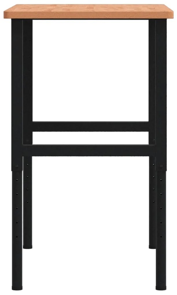 Bancada retangular 100x60x(71,5-98) cm madeira de faia maciça