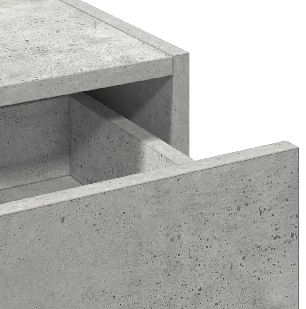 Mesa de Maquiagem Suspensa Cinza Concreto 60x40x70 cm