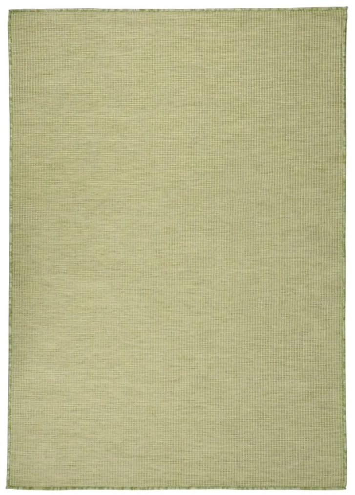 Tapete de tecido plano para exterior 140x200 cm verde