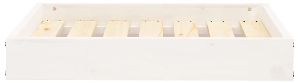 Cama para cães 61,5x49x9 cm madeira de pinho maciça branco