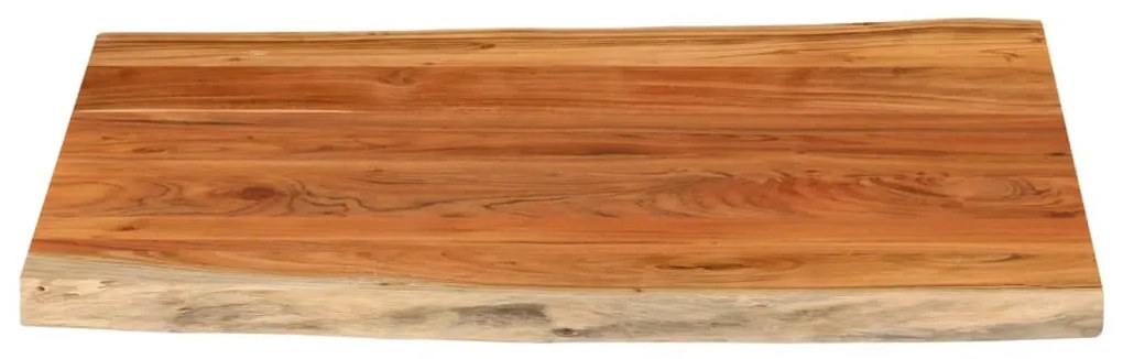 Tampo de mesa retangular borda viva 90x80x3,8 cm acácia maciça
