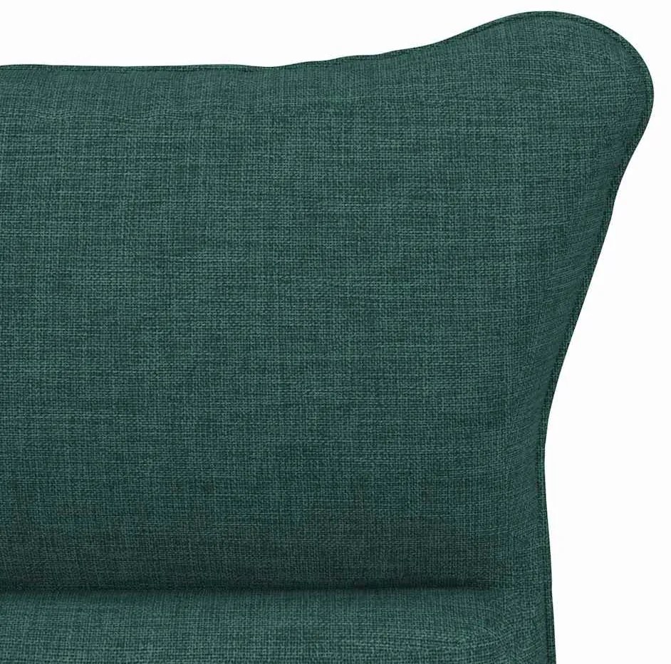 Poltrona Relaxante vidaXL Verde Escuro em Tecido