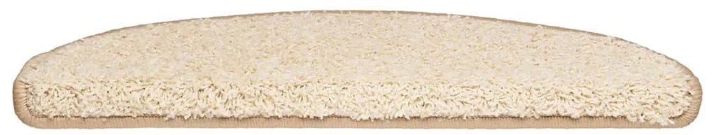 Tapetes de escada 30 pcs 65x21x4 cm creme