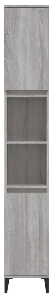 Armário WC 30x30x190 cm derivados de madeira cinzento sonoma