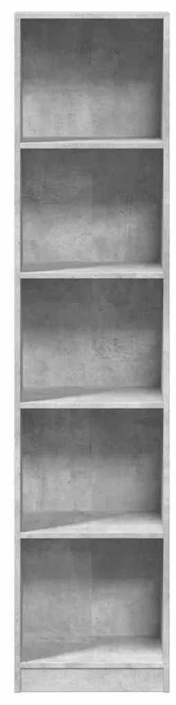 Estante 40x24x176 cm derivados de madeira cinzento cimento