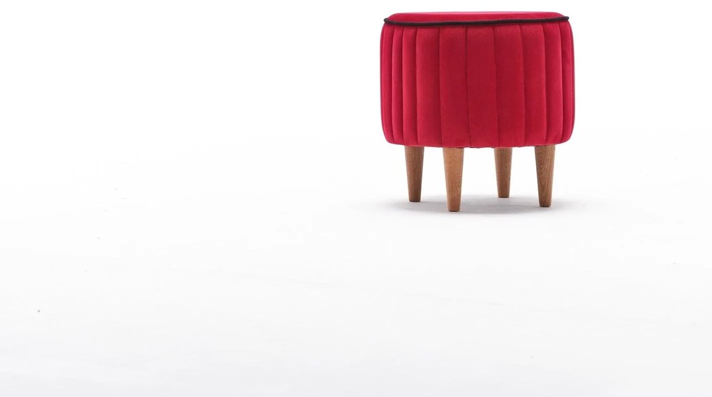 Pouffe Lindy – Vermelho – 40 cm x 40 cm x 40 cm