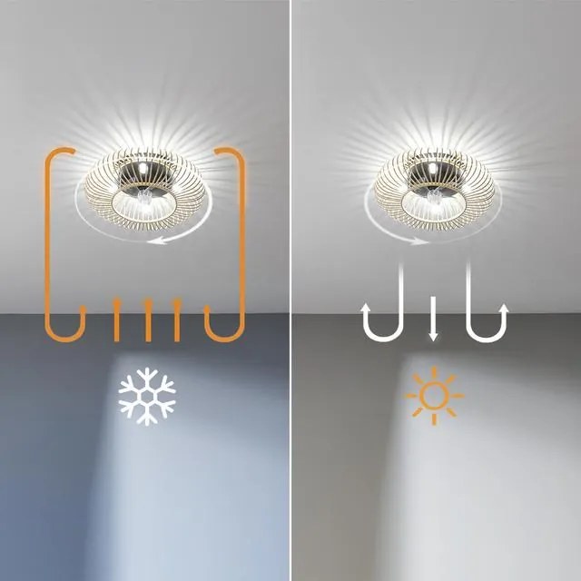 Ventoinha de teto EnergySilen LampAero 600 Natur WhiteWood  de design com motor DC, com uma potência de 20 W