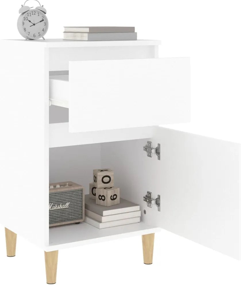 Mesas de cabeceira 2 pcs 40x35x70 cm branco