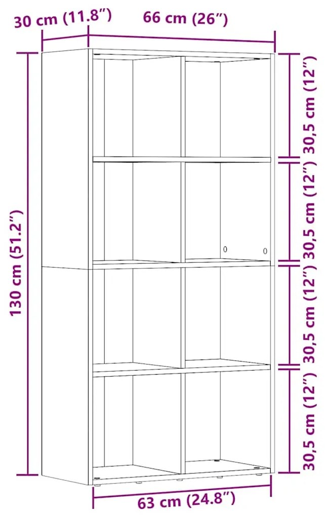Armário de livros madeira velha 66x30x130 cm madeira trabalhada
