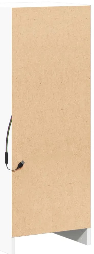 Aparador c/ luzes LED 38x34x100 cm derivados de madeira branco