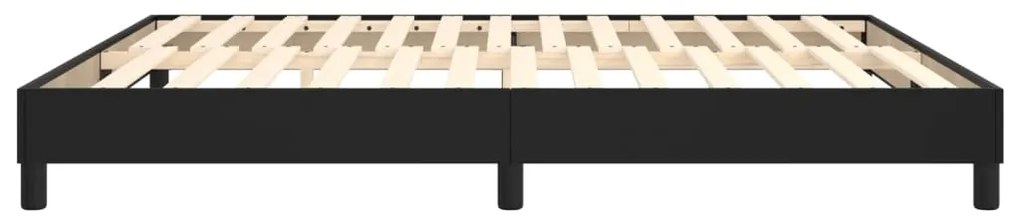 Estrutura de cama 180x200 cm couro artificial preto