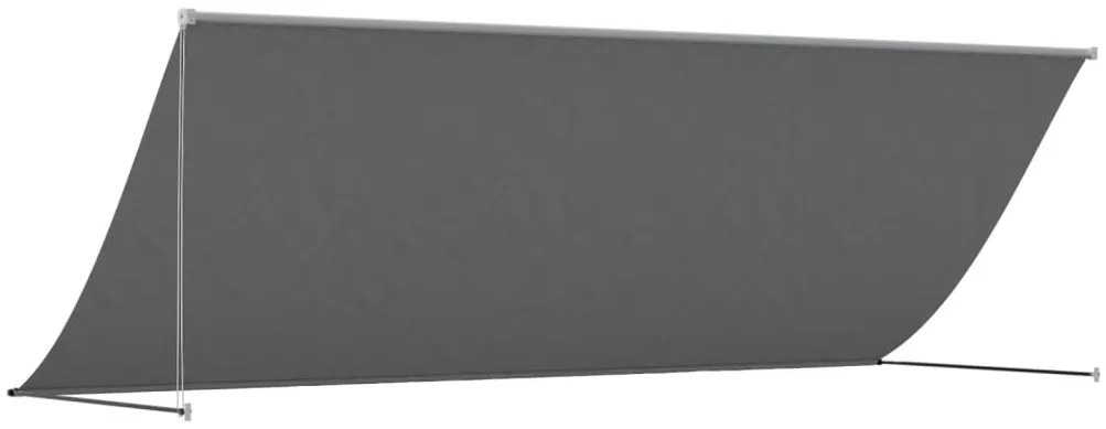Toldo retrátil 350x150 cm tecido e aço antracite