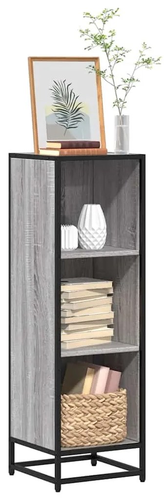 vidaXL Estante 33,5x33x107,5 cm derivados de madeira cinzento sonoma