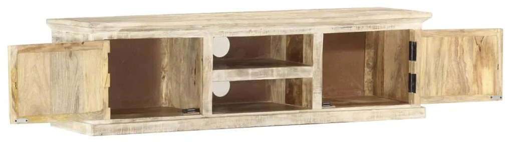 Móvel de TV 130x30x36 cm madeira de mangueira maciça