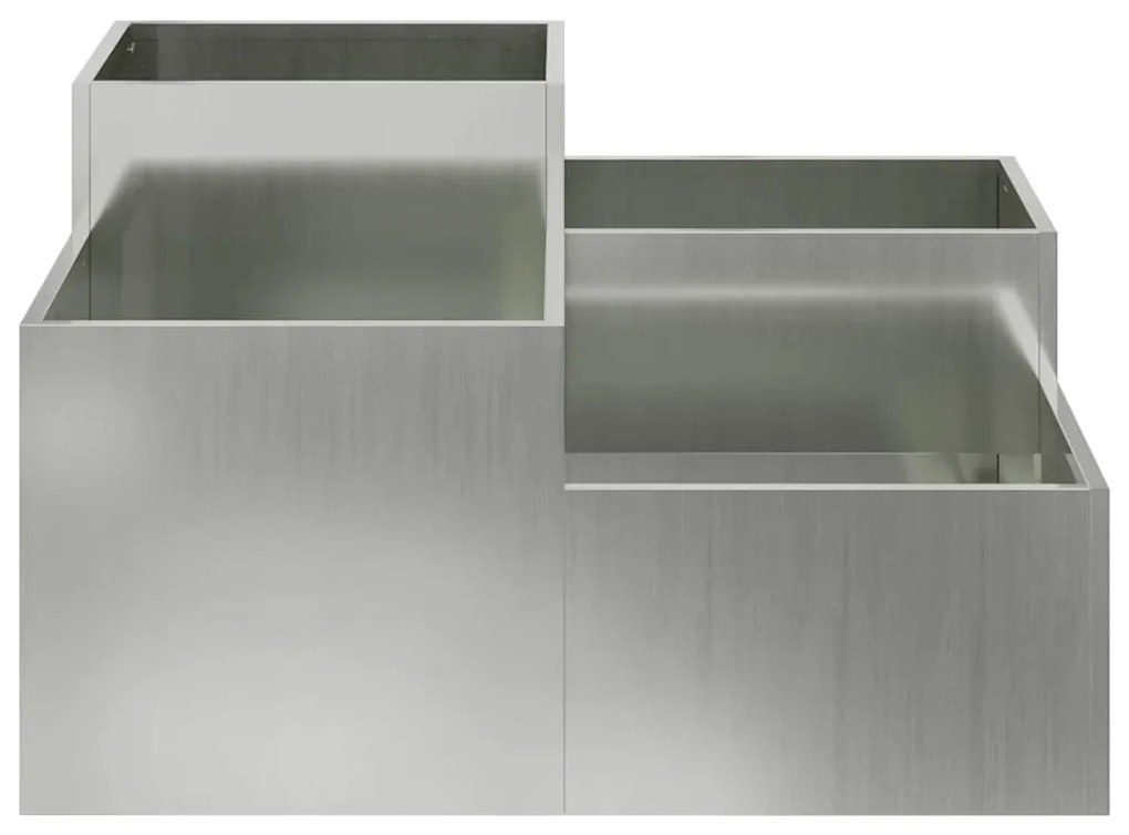 Jardineira vidaXL 100x100x48 cm em Aço Galvanizado