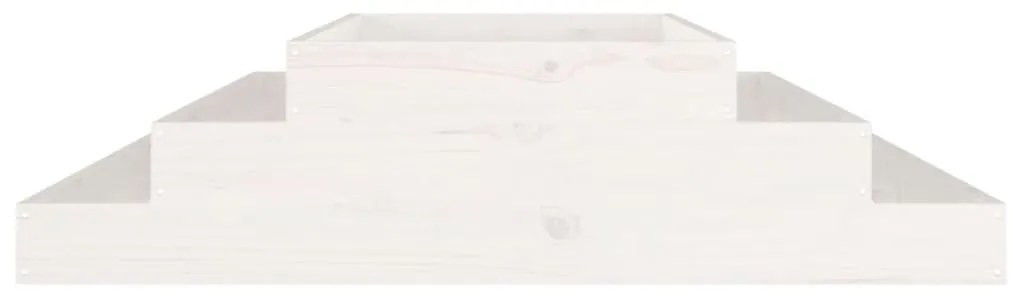 Vaso/floreira 110x110x27 cm pinho maciço branco