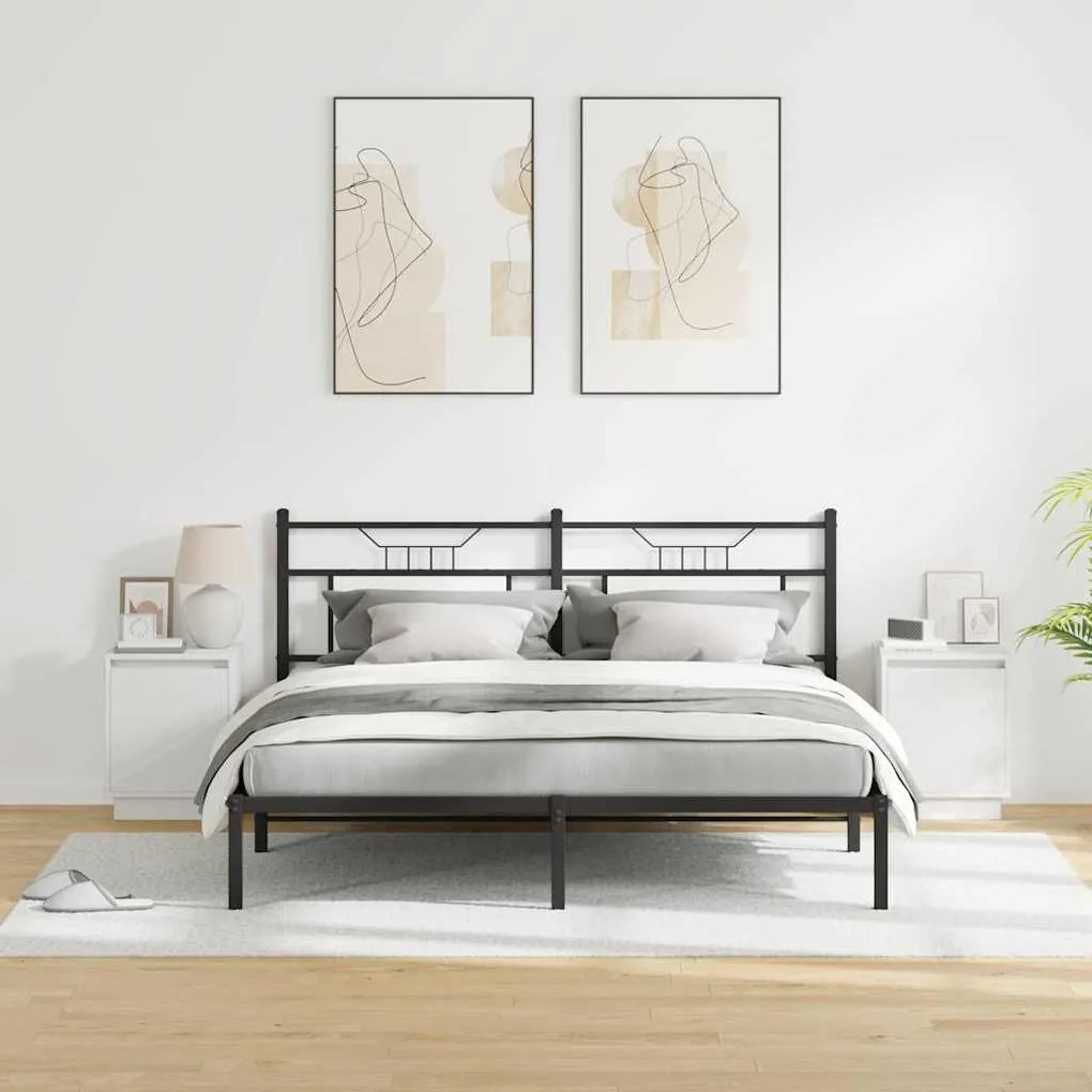 Criados-mudos com Luzes LED 2 pcs Branco 39x34,5x50 cm