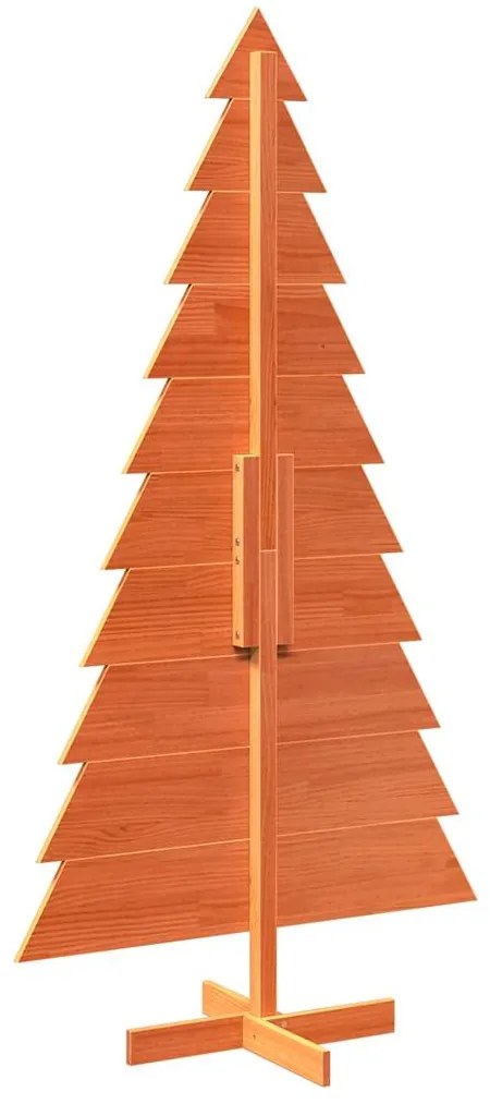 Árvore de Natal decorativa 180 cm pinho maciço castanho-mel