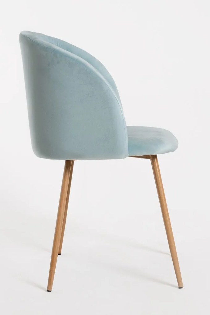 Pack 6 Cadeiras Velt Veludo - Azul claro