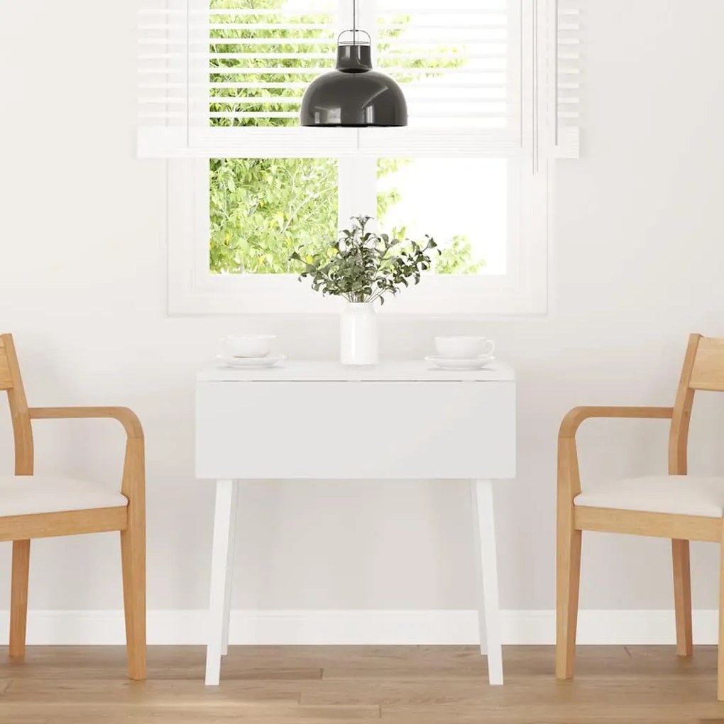 Mesa de jantar madeira seringueira maciça branco