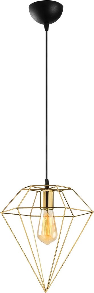 Candeeiro de Teto Elmas – Dourado – 30 x 30 cm