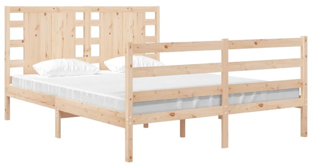 Cama sem colchão 135x190 cm madeira de pinho maciça