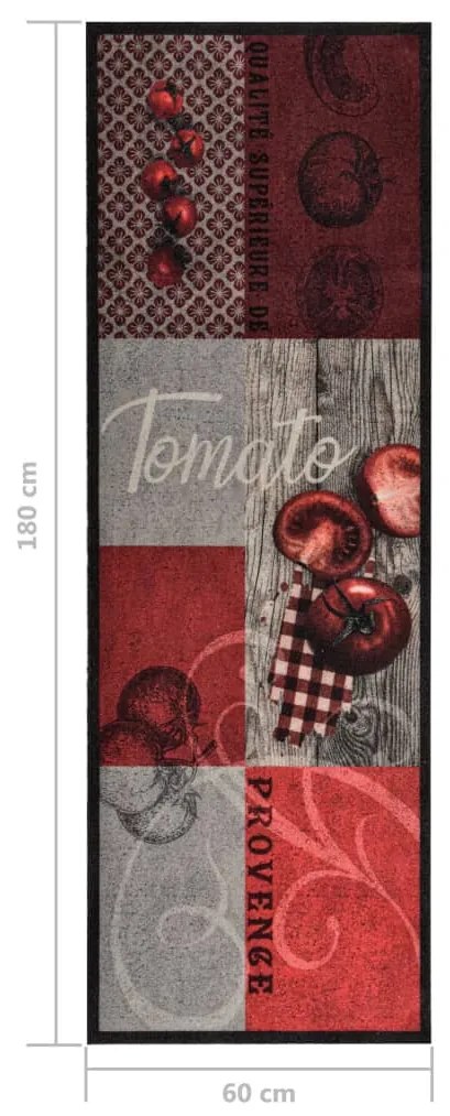 Tapete de cozinha lavável com design tomates 60x180 cm