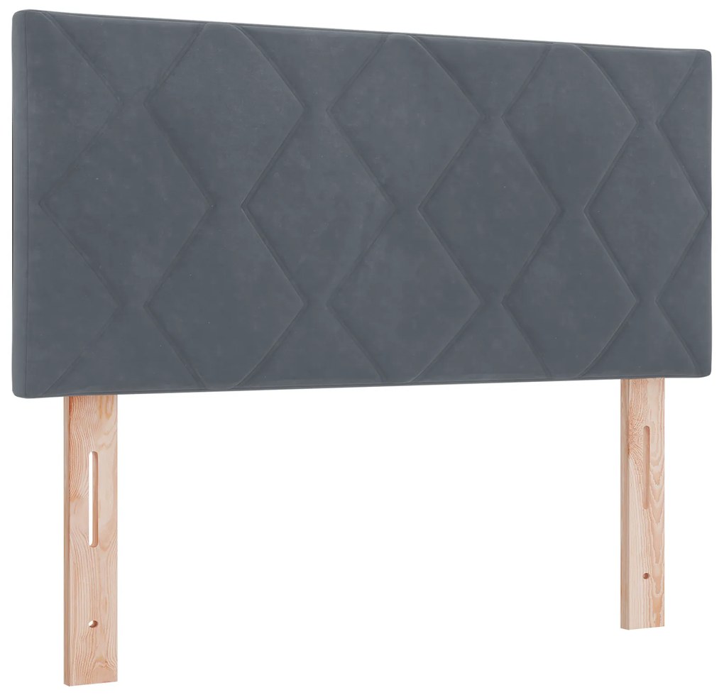 Cama com Estrado e Colchão vidaXL Cinza Escuro Solteiro Veludo