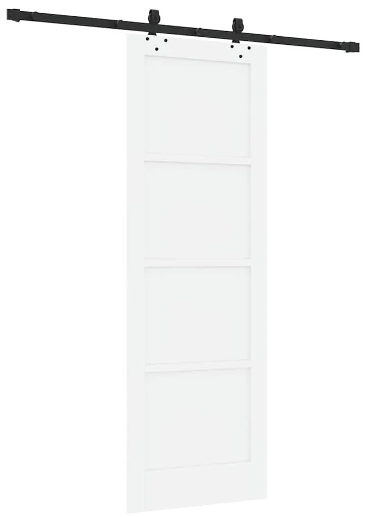Porta Deslizante vidaXL com Conjunto de Ferragens Branca 73.5x211 cm M