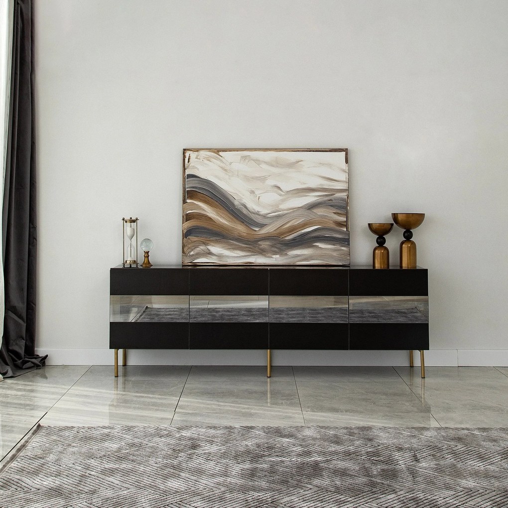 Móvel TV Leon – Dourado Fumado – 180x59x35 cm