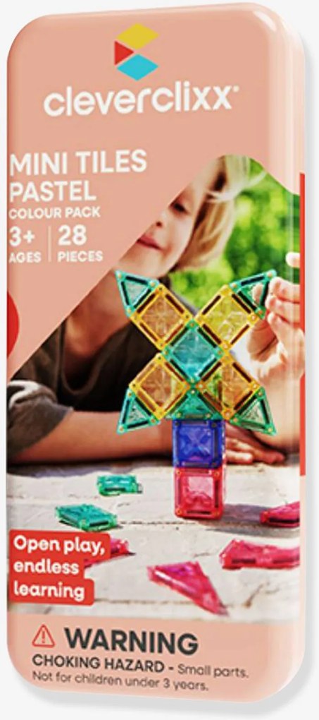 Pack mini tiles 28 peças CLEVERCLIXX multicolor